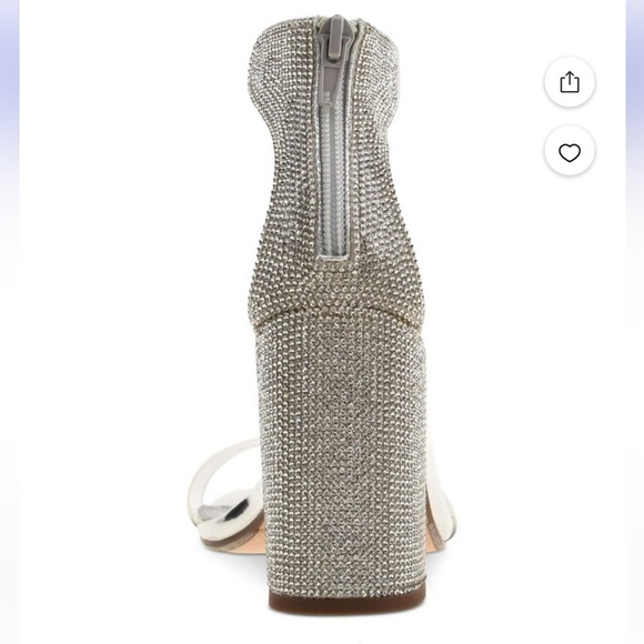 Wild Pair Trixee, Chunky sparkel heel, square toe, ankle strap, size 9  NEW WOB - Picture 2 of 6